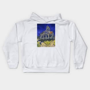 Vincent van Gogh The church in Auvers-sur-Oise, view from the Chevet Kids Hoodie